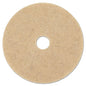 Natural Hog Hair Burnishing Floor Pads, 17" Diameter, Tan, 5/carton