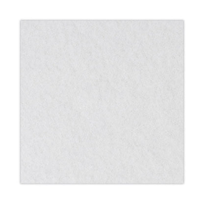 Polishing Floor Pads, 17" Diameter, White, 5/carton