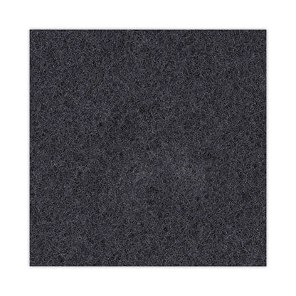 Stripping Floor Pads, 18" Diameter, Black, 5/carton