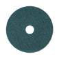 Heavy-duty Scrubbing Floor Pads, 18" Diameter, Green, 5/carton