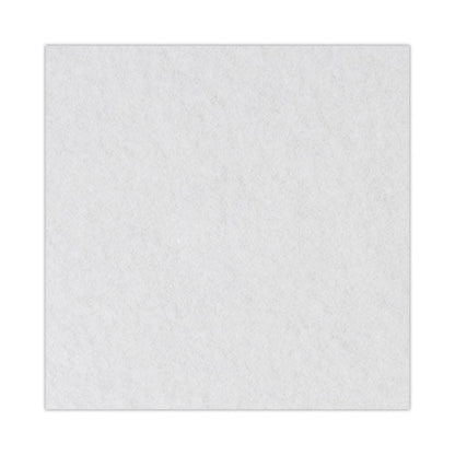 Polishing Floor Pads, 18" Diameter, White, 5/carton