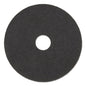 High Performance Stripping Floor Pads, 19" Diameter, Black, 5/carton