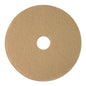 Burnishing Floor Pads, 19" Diameter, Tan, 5/carton