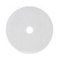 Polishing Floor Pads, 19" Diameter, White, 5/carton