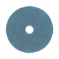 Burnishing Floor Pads, 20" Diameter, Aqua, 5/carton