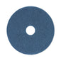 Scrubbing Floor Pads, 20" Diameter, Blue, 5/carton
