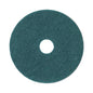 Heavy-duty Scrubbing Floor Pads, 20" Diameter, Green, 5/carton