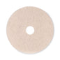 Natural Hog Hair Burnishing Floor Pads, 20" Diameter, Tan, 5/carton