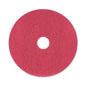 Buffing Floor Pads, 20" Diameter, Red, 5/carton