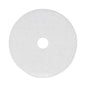 Polishing Floor Pads, 20" Diameter, White, 5/carton