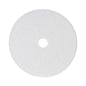 Polishing Floor Pads, 21" Diameter, White, 5/carton