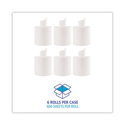 Center-pull Roll Towels, 2-ply, 10 X 7.6, White, 600/roll, 6/carton