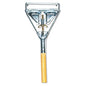 Quick Change Metal Head Mop Handle For No. 20 And Up Heads, 62" Wood Handle
