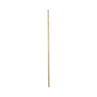 Lie-flat Screw-in Mop Handle, Lacquered Wood, 1.13" Dia X 60", Natural