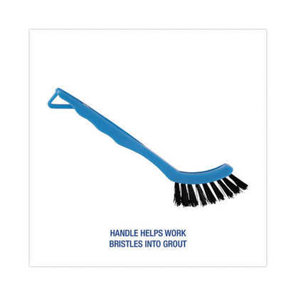 Grout Brush, Black Nylon Bristles, 8.13" Blue Plastic Handle