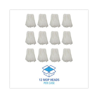 Nonwoven Cut End Edge Mop, Rayon/polyester, #24, White, 12/carton