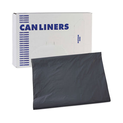 Linear Low Density Industrial Can Liners, 60 Gal, 1.3 Mil, 38 X 58, Gray, 100/carton