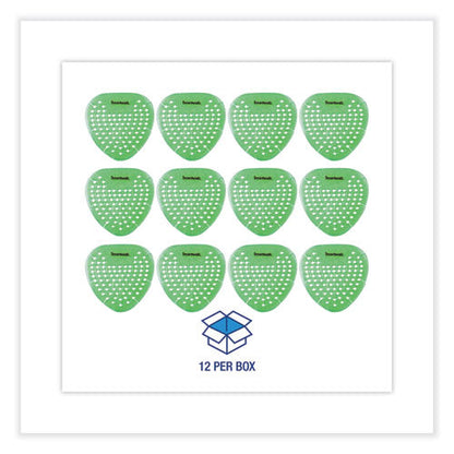 Gem Urinal Screens, Herbal Mint Scent, Green, 12/box