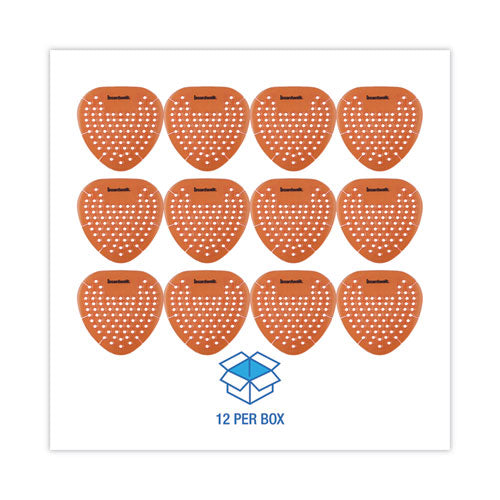 Gem Urinal Screens, Mango Scent, Orange, 12/box