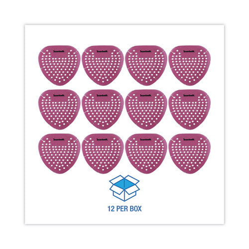 Gem Urinal Screens, Spiced Apple Scent, Red, 12/box