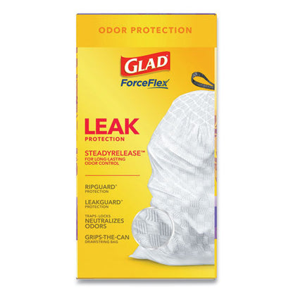 Odorshield Tall Kitchen Drawstring Bags, 13 Gal, 0.95 Mil, 24" X 27.38", White, 80/box