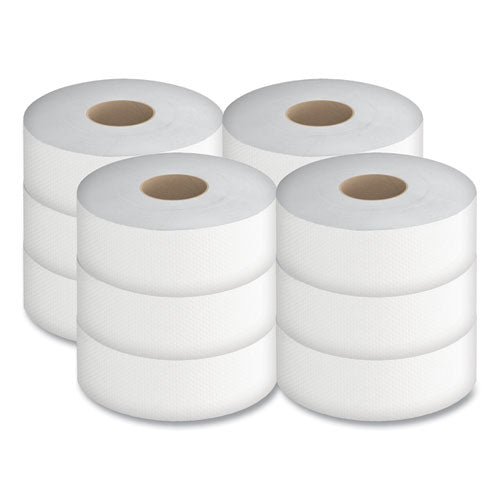 Select Jumbo Roll Jr. Tissue, 2-ply, White, 3.5" X 750 Ft, 12 Rolls/carton