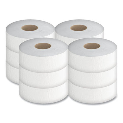 Select Jumbo Roll Jr. Tissue, 2-ply, White, 3.5" X 750 Ft, 12 Rolls/carton