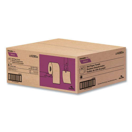 Select Hardwound Roll Towels, 1-ply, 7.88" X 800 Ft, White, 6 Rolls/carton