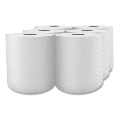 Select Hardwound Roll Towels, 1-ply, 7.88" X 800 Ft, White, 6 Rolls/carton