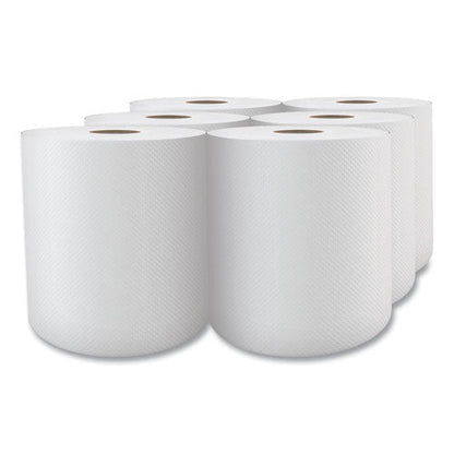 Select Hardwound Roll Towels, 1-ply, 7.88" X 800 Ft, White, 6 Rolls/carton