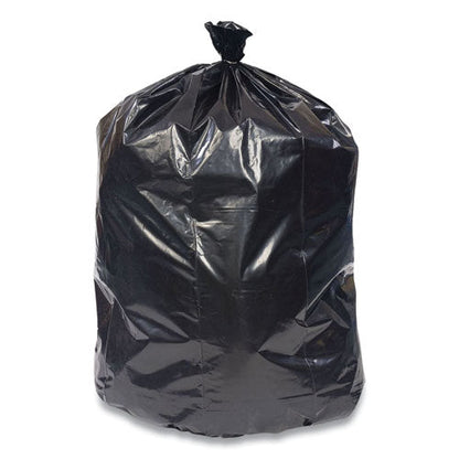 High-density Can Liners, 56 Gal, 16 To 20 Mic, 43" X 48", Black, 25 Bags/roll, 8 Rolls/carton