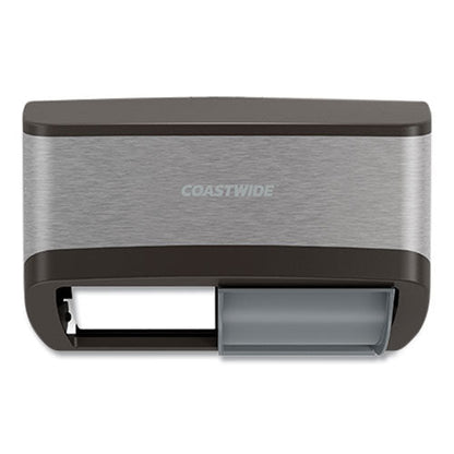 J-series Duo Bath Tissue Dispenser, 11.49 X 6.9 X 7.55, Black/metallic