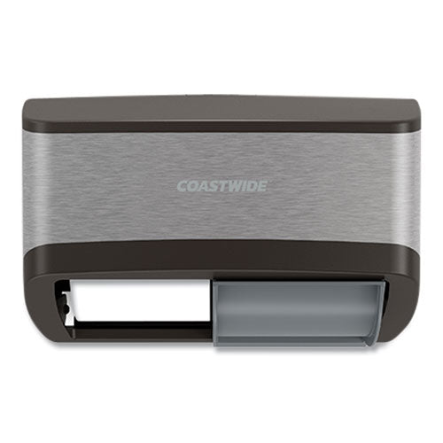 J-series Duo Bath Tissue Dispenser, 11.49 X 6.9 X 7.55, Black/metallic