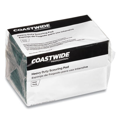 Heavy Duty Scouring Pads, Green, 12/pack