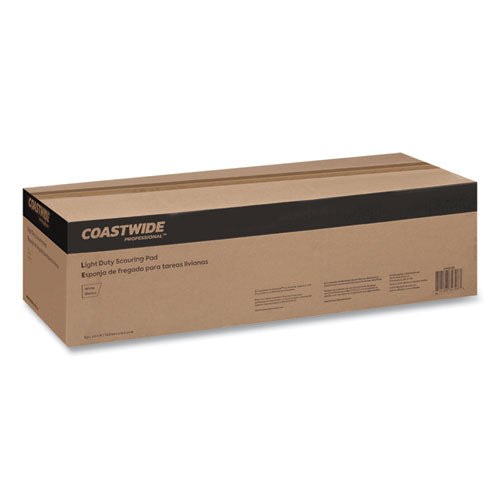 Light Duty Scouring Pads, White, 60/pack