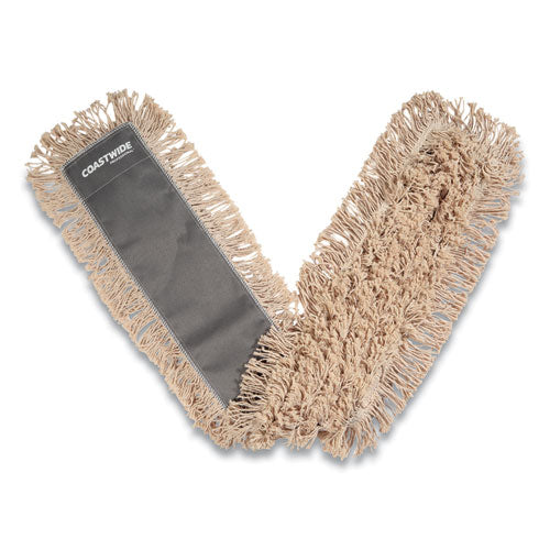 Cut-end Dust Mop Head, Cotton, 48 X 5, White