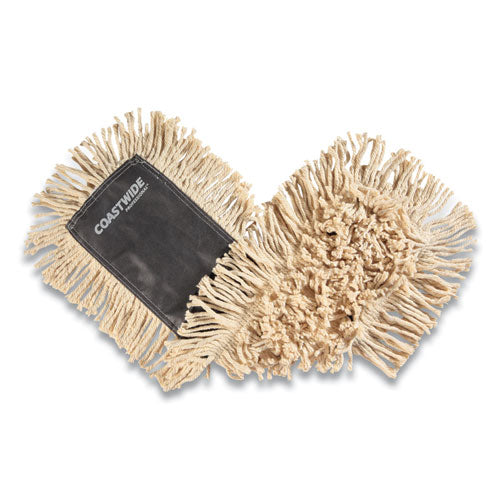 Cut-end Dust Mop Head, Economy, Cotton, 24 X 5, White