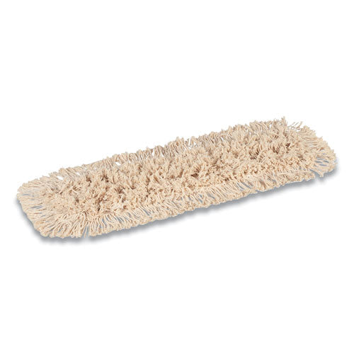 Cut-end Dust Mop Head, Cotton, 24 X 5, White