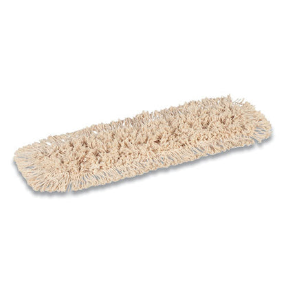 Cut-end Dust Mop Head, Cotton, 24 X 5, White