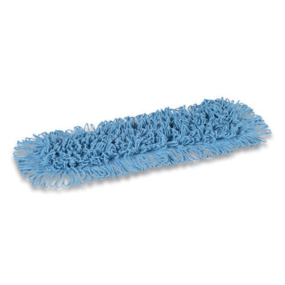 Looped-end Dust Mop Head, Cotton, 24 X 5, Blue