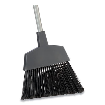 Polypropylene Bristle Angled Broom, 53" Handle, Gray