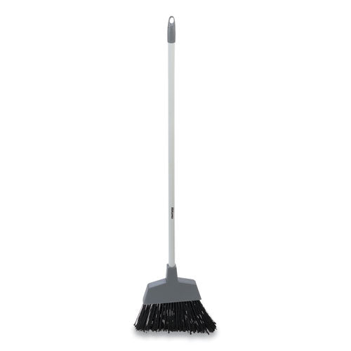 Polypropylene Bristle Angled Broom, 53" Handle, Gray