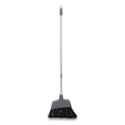 Polypropylene Bristle Angled Broom, 53" Handle, Gray