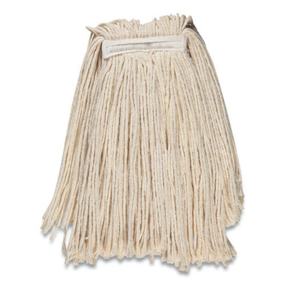 Cut-end Wet Mop Head, Cotton, #24, 1" Headband, White