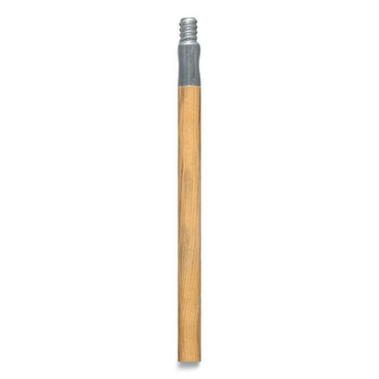 Push Broom Handle With Metal Thread, Wood, 60", Natural