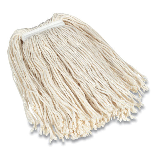 Cut-end Wet Mop Head, Cotton, #32, 1" Headband, White