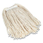 Cut-end Wet Mop Head, Cotton, #32, 1" Headband, White