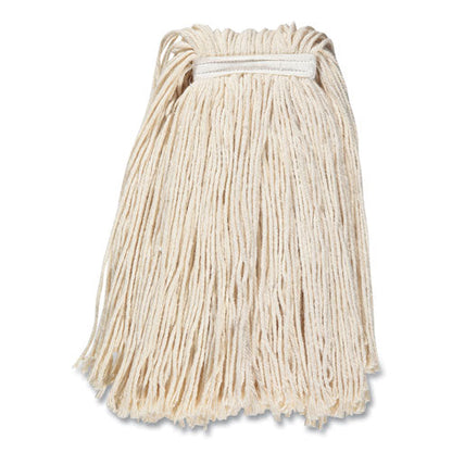 Cut-end Wet Mop Head, Cotton, #32, 1" Headband, White