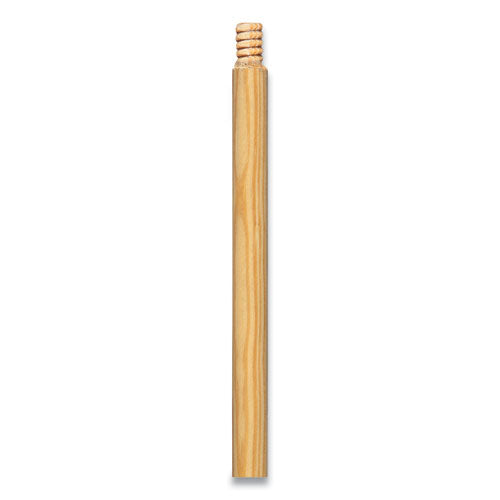 Push Broom Handle With Wood Thread, Wood, 60", Natural