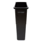Slim Open Top Trash Can, 23 Gal, Plastic, Black